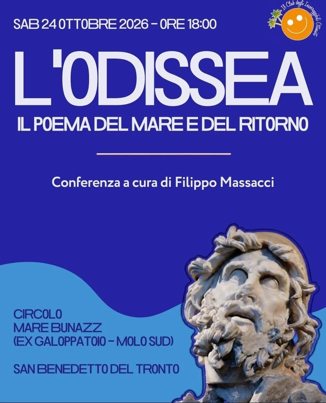 Sabato 24 Ottobre alle ore 18:00, conferenza dedicata all’Odissea, poema del mare e del ritorno