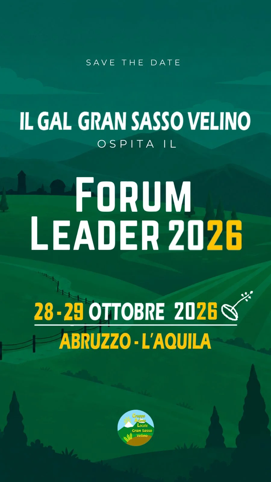 "FORUM LEADER 2026" ALL'AQUILA: GAL GRAN SASSO VELINO, "LABORATORIO NAZIONALE CON GRUPPI DI AZIONE LOCALE DA TUTTA ITALIA"