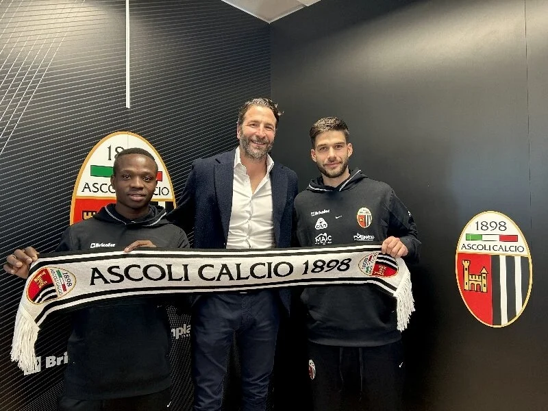 Ascoli Calcio - Sforzini presenta Odjer e Baldassin: "Centrati gli obiettivi di mercato"