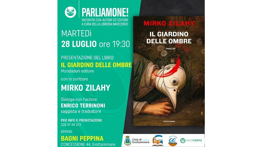 Grottammare, lo scrittore Mirko Zilahy ospite di “PARLIAMONE!” ai Bagni Peppina