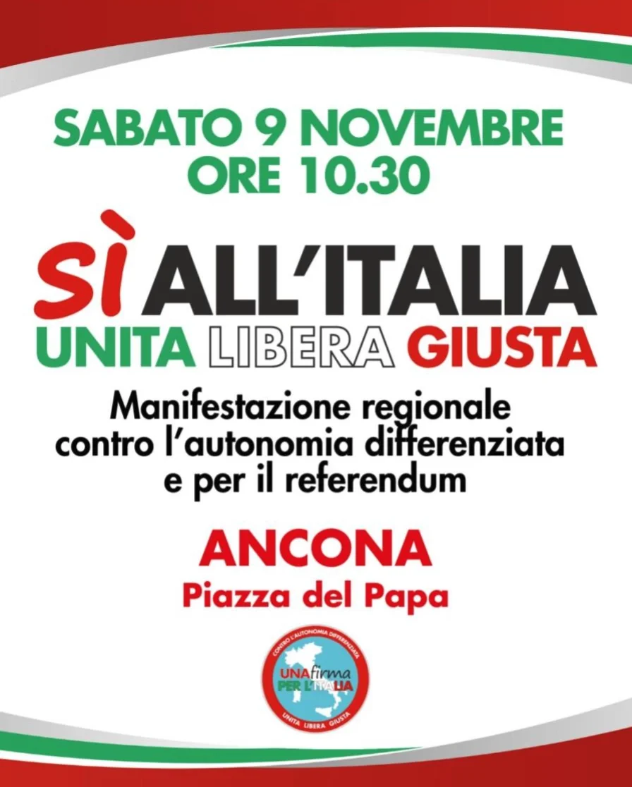 Manifestazione contro Autonomia differenziata