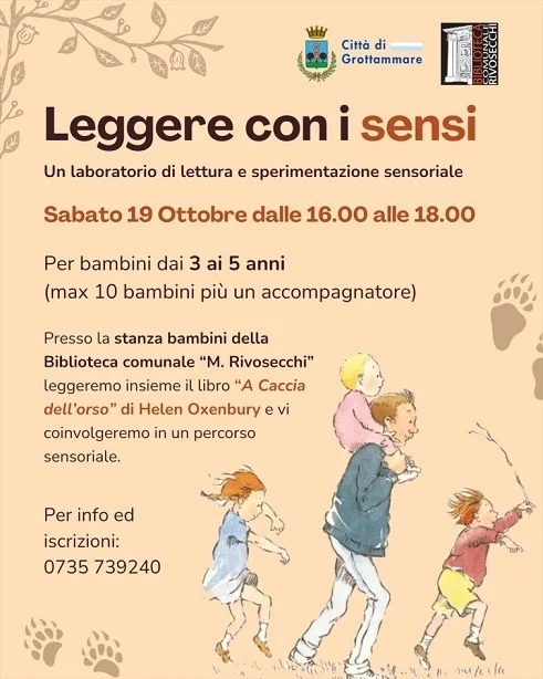 “Leggere con i sensi”, un sabato in Biblioteca