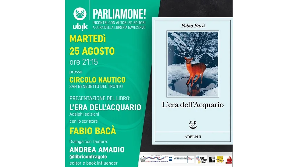 Il "ritorno a casa" di Fabio Bacà: il finalista del Premio Strega e del Premio Campiello presenta il nuovo romanzo al Circolo Nautico