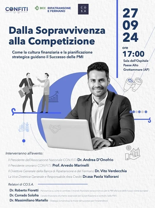 Dalla Sopravvivenza alla Competizione, venerdì 27 settembre convegno CON.FI.TI. a Grottammare