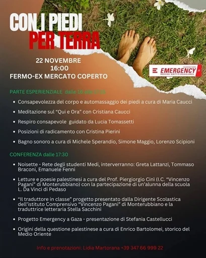 Emergency presenta a Fermo l'evento "Con i piedi per terra"