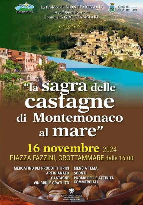 Dalla montagna al mare, castagnata in piazza Fazzini