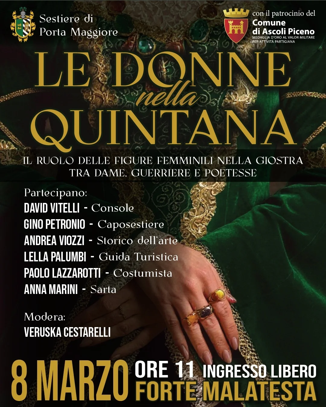 Le donne nella Quintana: il Sestiere di Porta Maggiore celebra l’8 marzo tra storia, eleganza e artigianato