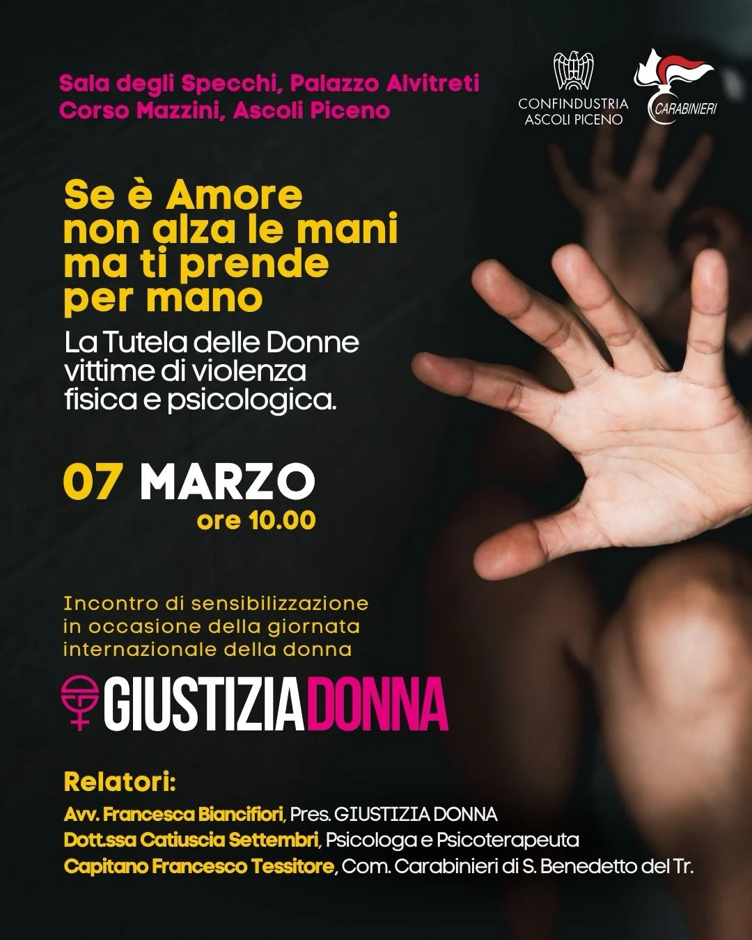 Se è amore non alza le mani ma ti prende per mano