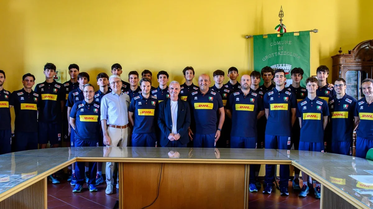 Grottazzolina saluta gli azzurrini: la Nazionale Under 18 ricevuta in Comune