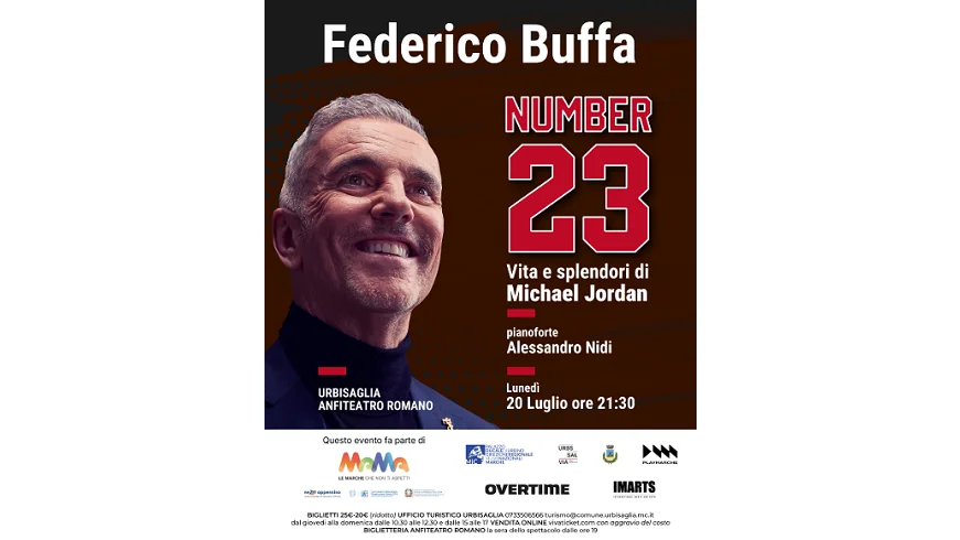 “Number 23”, lunedì 20 luglio Buffa racconta Jordan all’anfiteatro di Urbisaglia per “Overtime MAMA”
