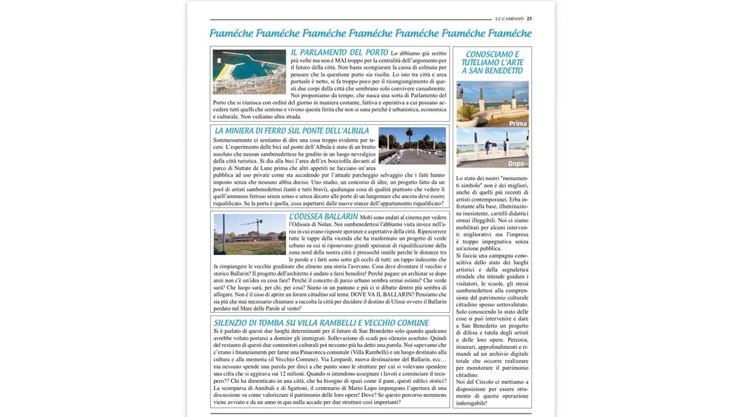 Il nuovo numero del giornale LU CAMPANO' esce con il titolo di "UN SILENZIO DI TOMBA SU VILLA RAMBELLI E SUL VECCHIO COMUNE"