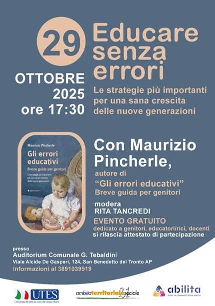 “Educare senza errori”, Maurizio Pincherle incontra i genitori con il suo nuovo libro