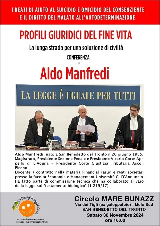 Sabato 30 novembre al Circolo Mare Bunazz conferenza di Aldo Manfredi