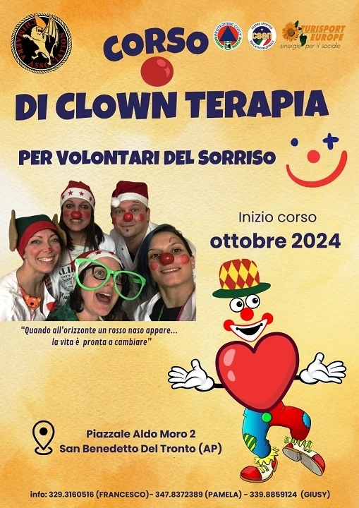 Dal 12 ottobre a San Benedetto corso di formazione per clown di corsia promosso dall’associazione Chimaera