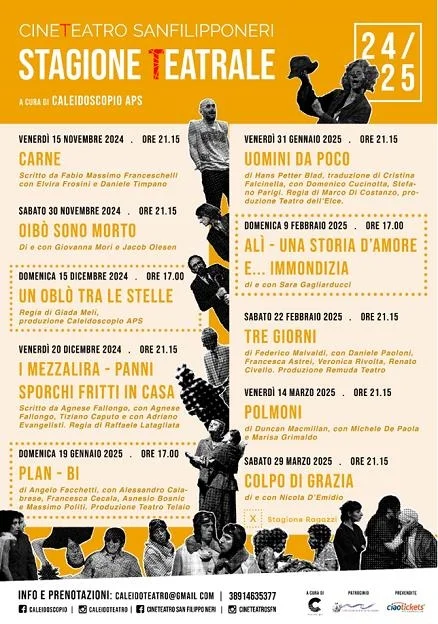 Avvio della Stagione teatrale "ESSERE UMANI" 2024/25 del Cineteatro San Filippo Neri