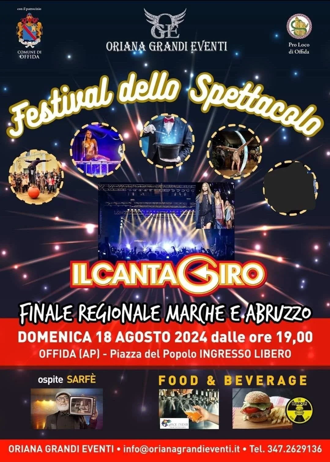 1962-2024: Il Cantagiro festeggia 62° anni a Offida con il Festival Dello Spettacolo