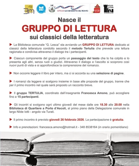 La biblioteca “Lesca” avvia un gruppo di lettura sui classici