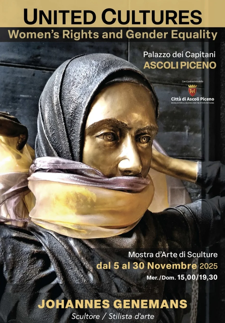 Dal 5 al 30 novembre a Palazzo dei Capitani la mostra “United Cultures - Woman’s rights and gender equality” dello stilista d’arte Johannes Genemans