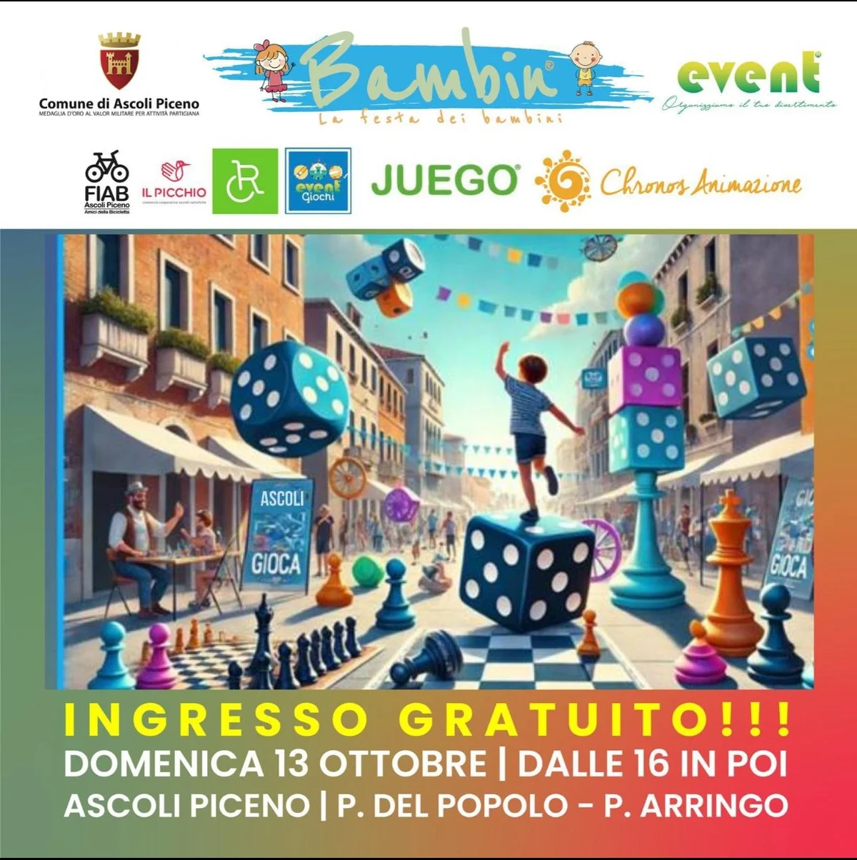 In Piazza del Popolo e Piazza Arringo arriva "Bambin", domenica c'è il Festival dei bambini