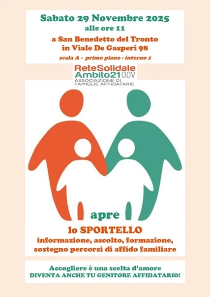 RETE SOLIDALE AMBITO 21, inaugurazione sportello affido familiare