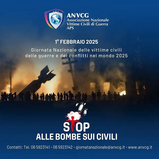 Offida, il Palazzo comunale di si tinge di blu per dire “Stop alle bombe sui civili”