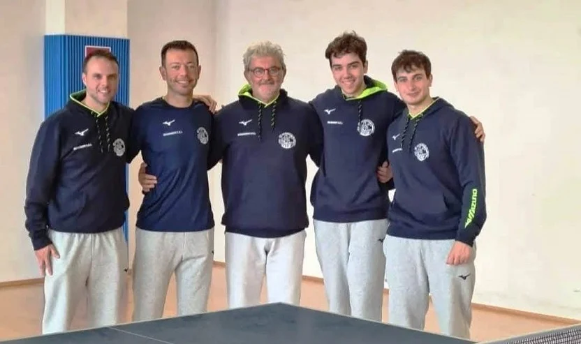 Tennistavolo: i rossoblù travolgono l'Eroica S.Angelo in Pontano con il punteggio di 6-1