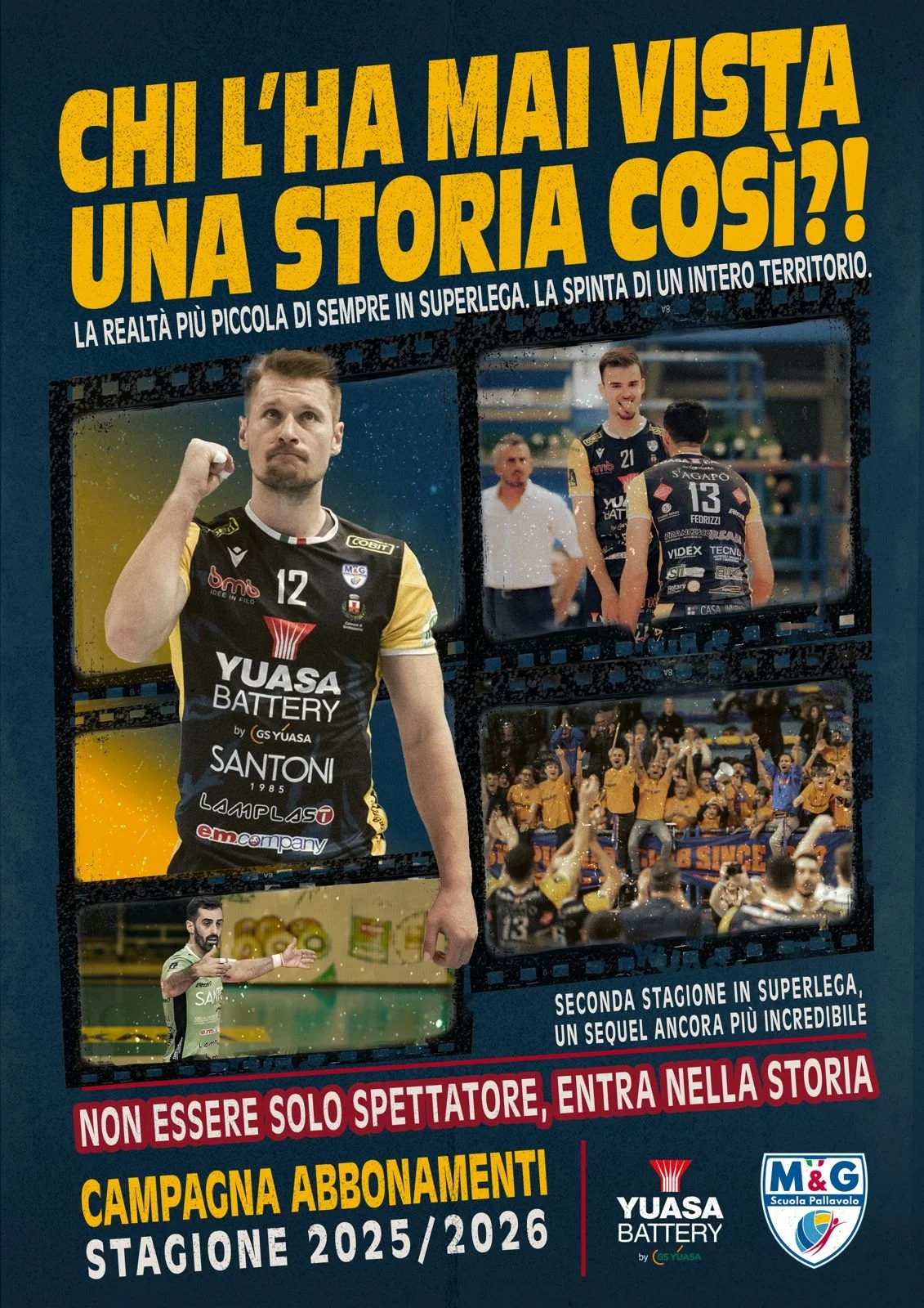 “Chi l’ha mai vista una storia così?!”: due giganti come Federico Buffa e Dragan Stankovic aprono la campagna abbonamenti della Yuasa Battery