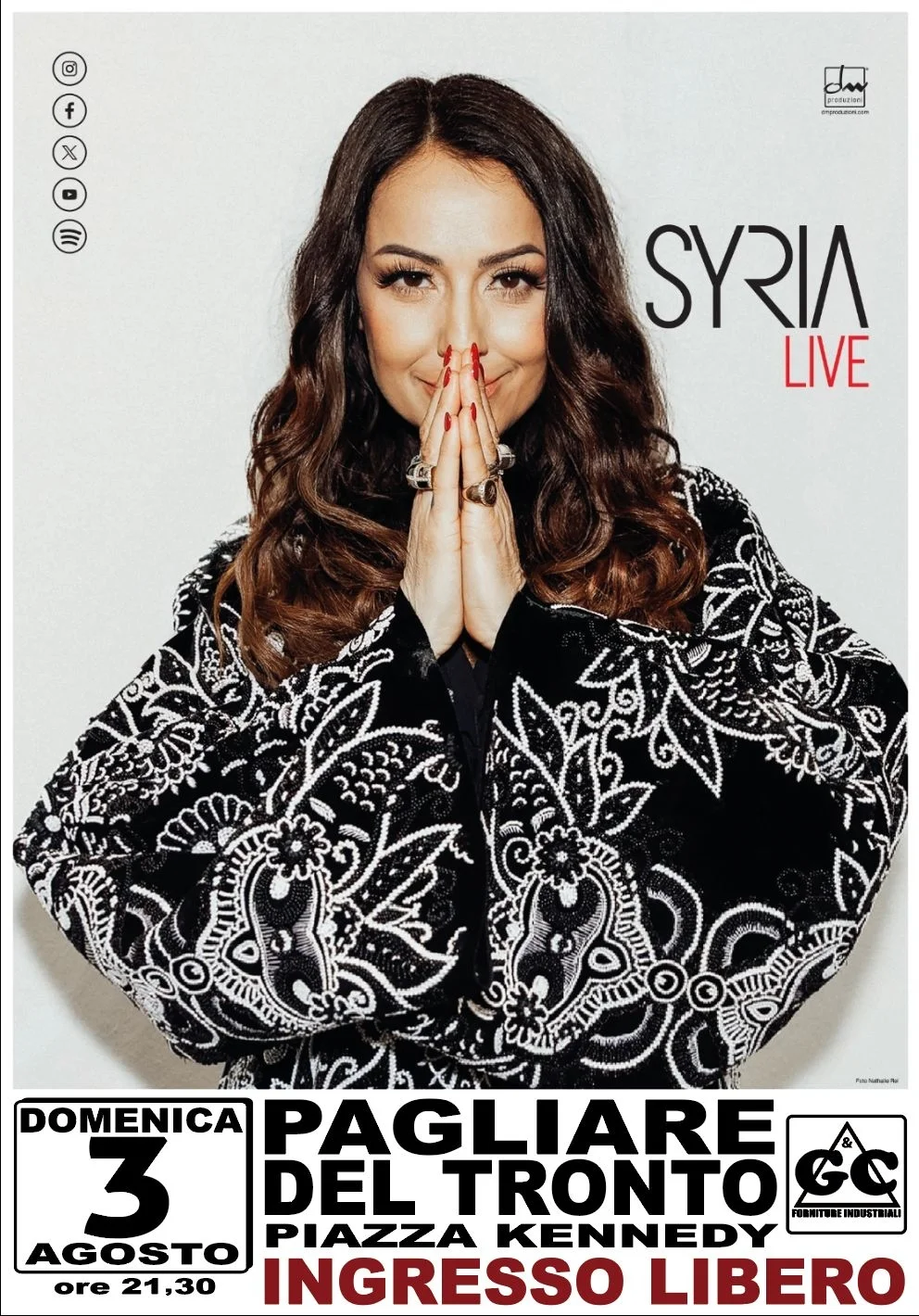 Syria in concerto a Pagliare del Tronto – Domenica 3 agosto in Piazza Kennedy