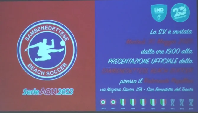 Presentazione della Happy Car Beach Soccer