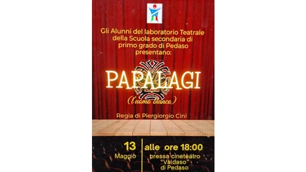 Mercoledì 13 maggio al cineteatro Valdaso va in scena "Papalagi" 