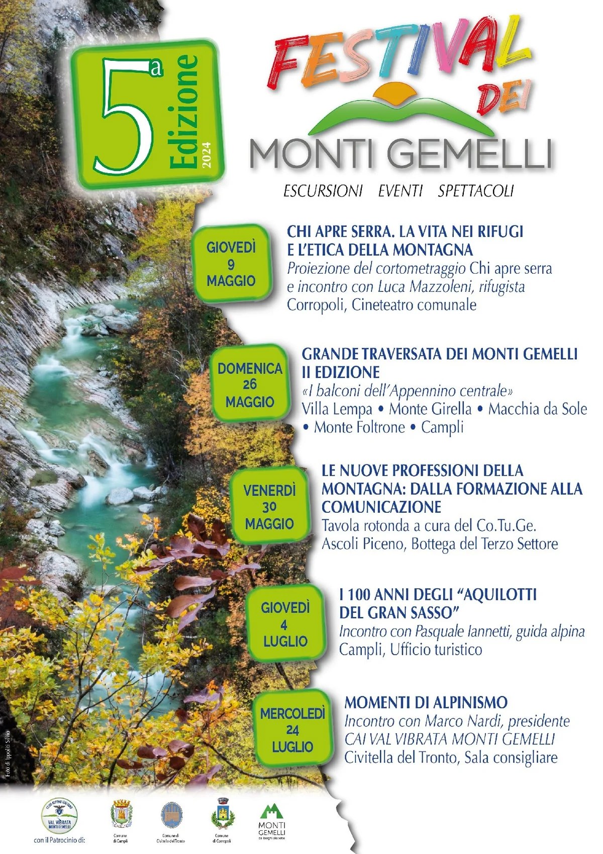 Al via la 5^ edizione del Festival dei Monti Gemelli