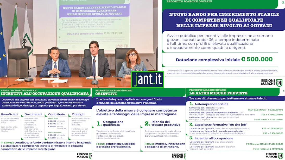 “MARCHE GIOVANI”: IL NUOVO BANDO PER ATTRARRE E TRATTENERE GIOVANI TALENTI