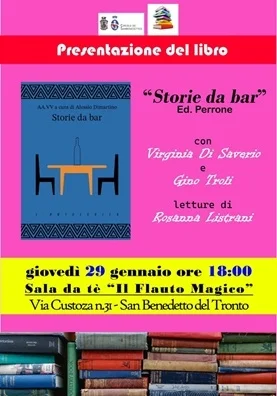 Giovedì 29 gennaio al Flauto Magico presentazione del libro "Storie da bar"