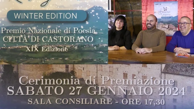 Sabato 27 gennaio, ore 17:30, a Castorano XIX edizione di " Scrivere per la Musica "
