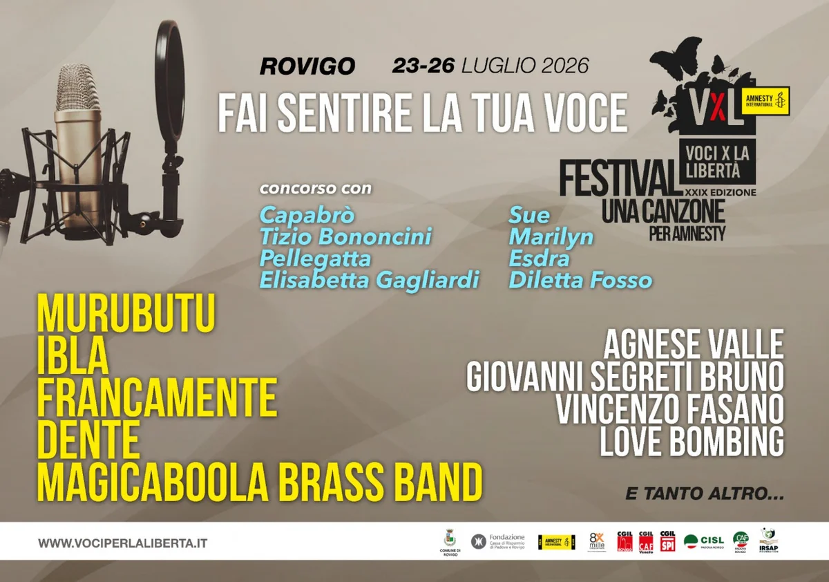 TRA MUSICA E DIRITTI UMANI LA 29ª EDIZIONE DI "VOCI PER LA LIBERTÀ – UNA CANZONE PER AMNESTY"