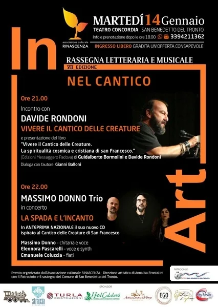 In Art, per l’ottavo centenario di San Francesco con Davide Rondoni e il Massimo Donno Trio
