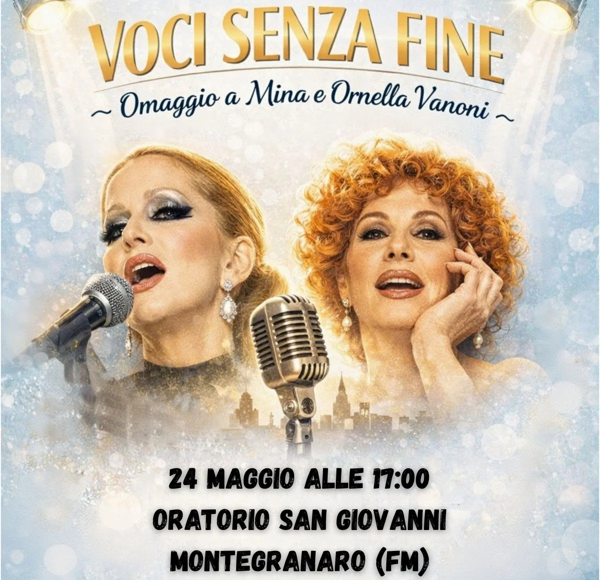 “Voci senza fine”, l’omaggio a Mina ed Ornella Vanoni