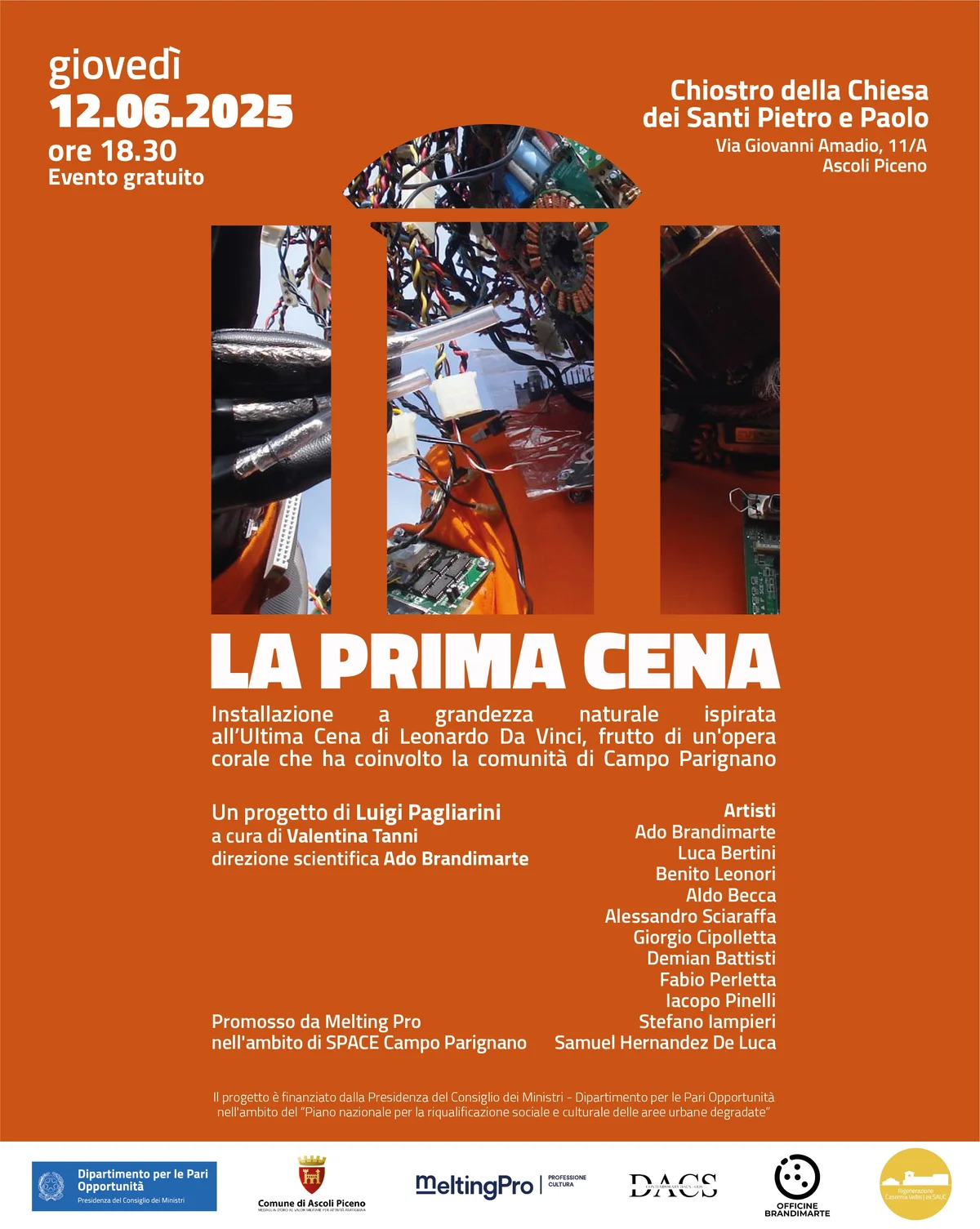 "La Prima Cena", al chiostro della Chiesa dei Santi Pietro e Paolo il progetto postumo di Luigi Pagliarini