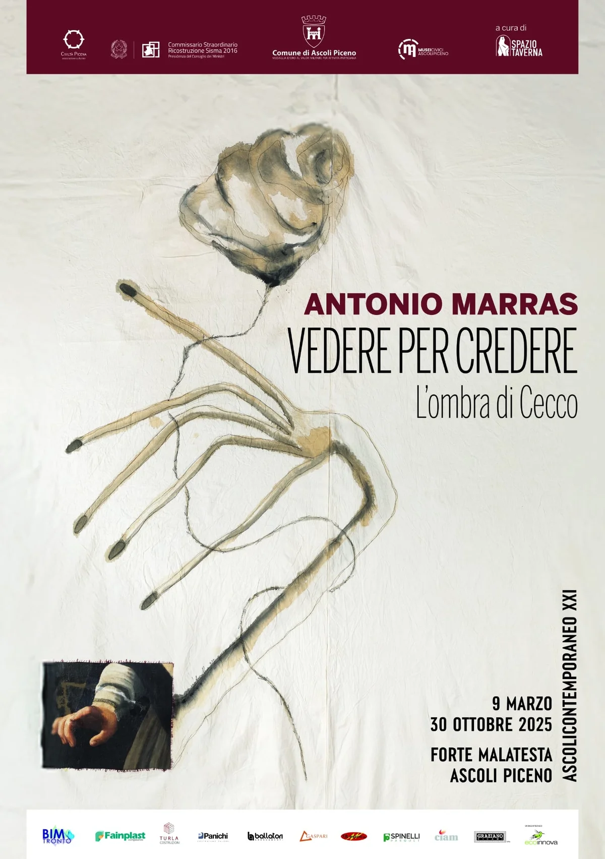 "Vedere per credere. L'ombra di Cecco", sabato l'inaugurazione della mostra di Antonio Marras presso il Forte Malatesta