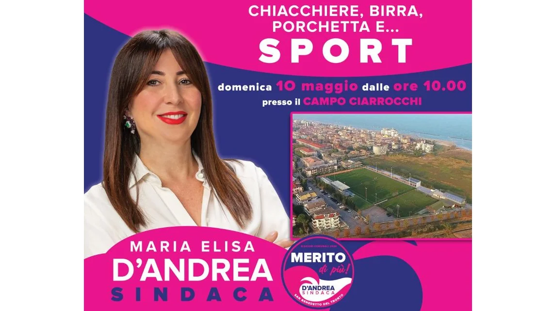 Incontro al Campo Ciarrocchi di Porto D'Ascoli con la Candidata Sindaca Maria Elisa D'Andrea