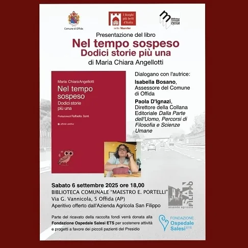 Offida, presentazione del libro “Nel tempo sospeso. Dodici storie più una”
