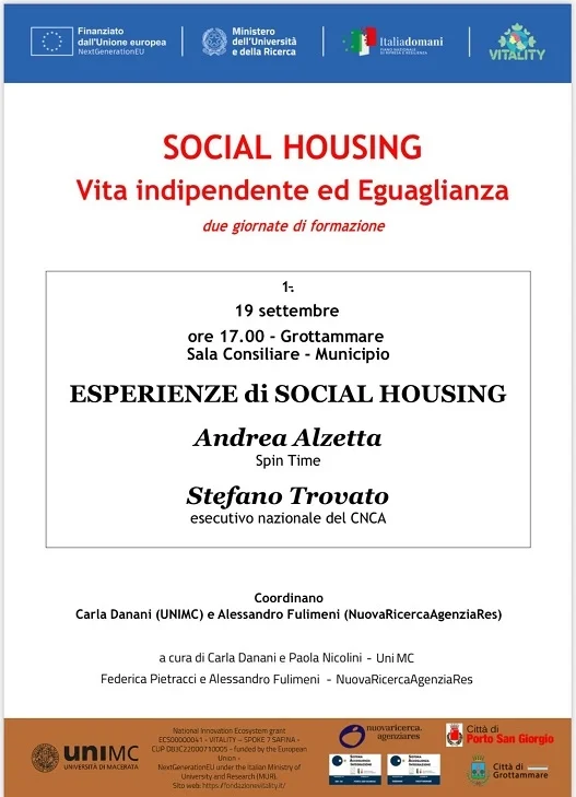 Social housing: formazione e confronto a Grottammare