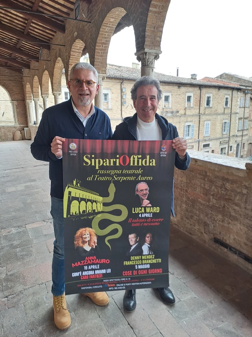 Offida - Dal 4 aprile parte la rassegna SipariOffida. Il primo appuntamento con Luca Ward