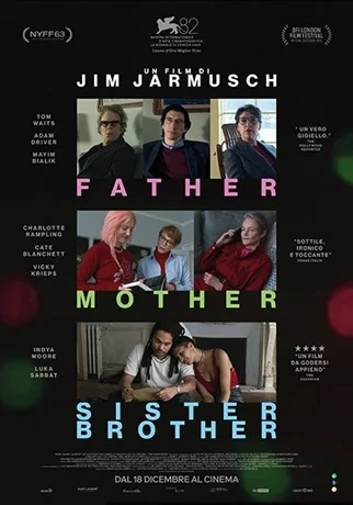 Cineforum Sbt Buster Keaton, mercoledì 25 febbraio proiezione del film  FATHER MOTHER SISTER BROTHER di Jim Jarmusch