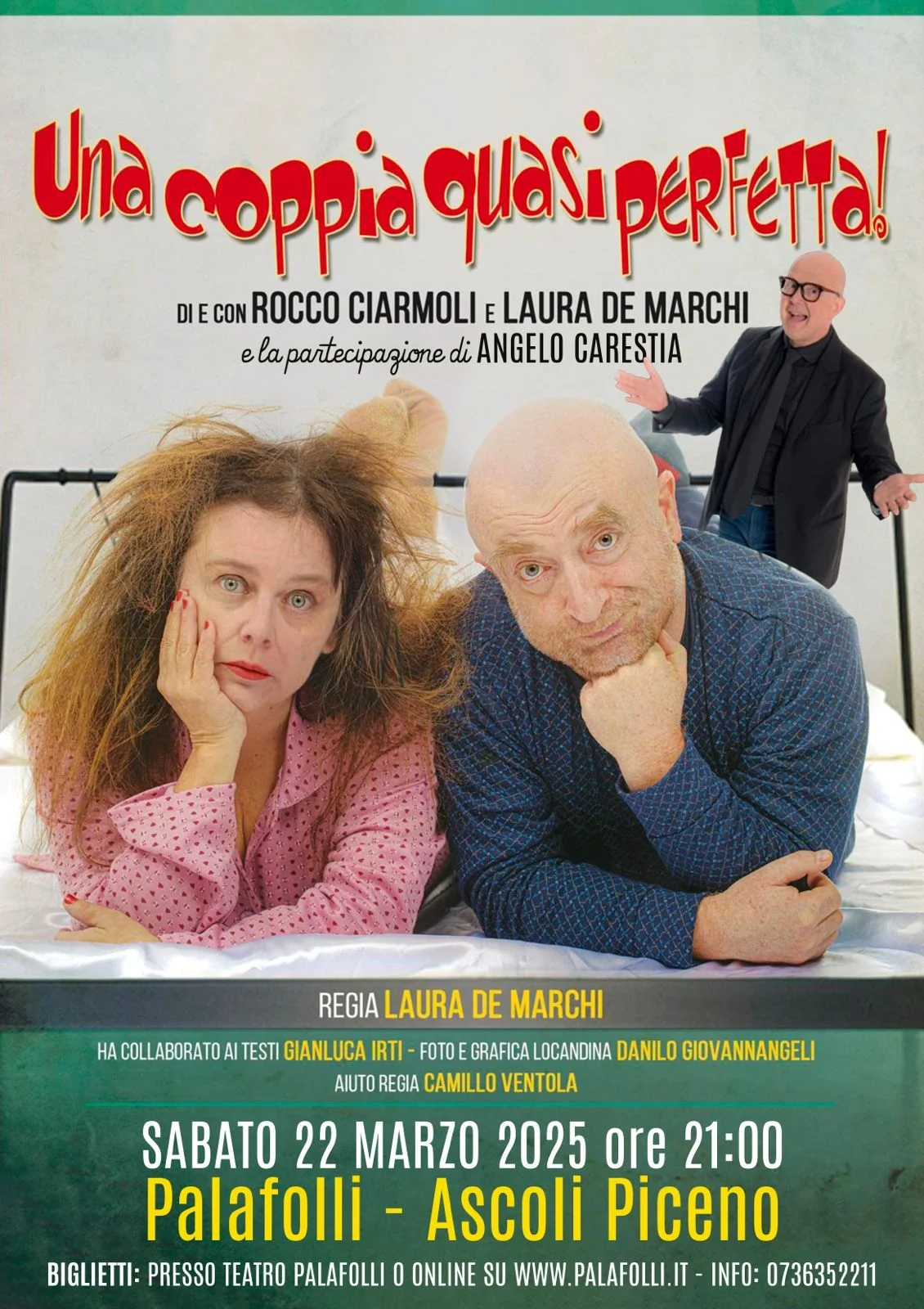 Angelo Carestia al PalaFolli di Ascoli Piceno in "Una coppia quasi perfetta"
