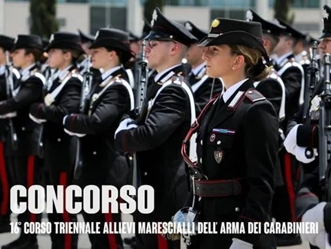 CARABINIERI: AL VIA IL 16° CONCORSO PER IL RECLUTAMENTO DI 898 ALLIEVI MARESCIALLI