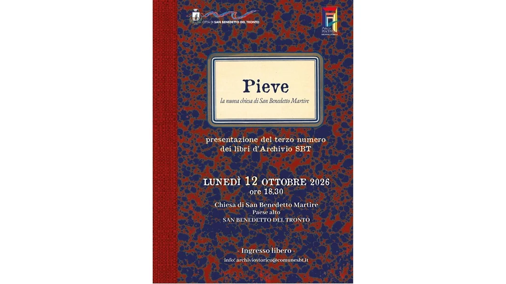 Lunedì 12 ottobre presentazione del libro "Pieve" di Giuseppe Merlini