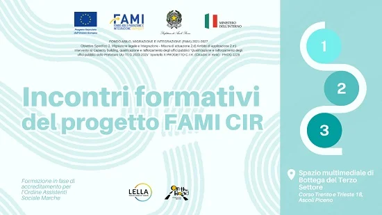 FAMI CIR – Cittadini in Rete: al via ad Ascoli Piceno il secondo ciclo formativo per operatori dell’inclusione 