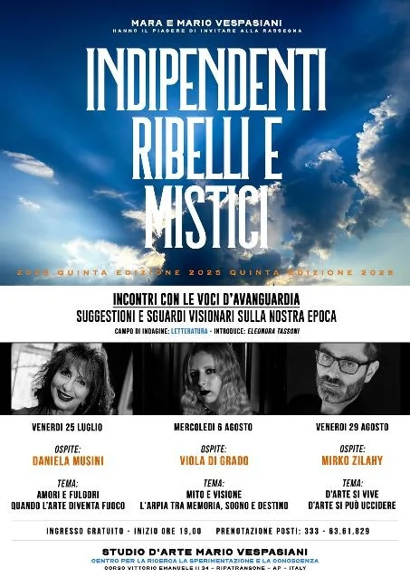 "Indipendenti, Ribelli e Mistici” Daniela Musini apre la sezione dedicata alla letteratura