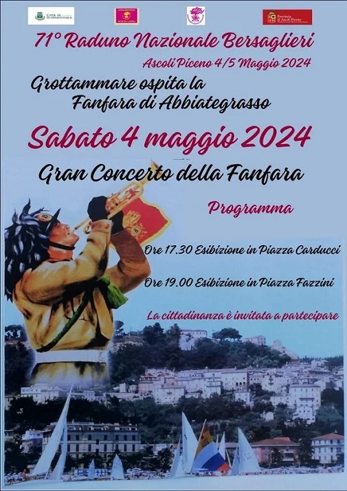 A Grottammare Gran Concerto Fanfara dei bersaglieri di Abbiategrasso